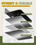 eZAKKA Black Metal Shelf, Metal Floating Shelves, 9" Heavy Duty Industrial Moder... - Image 4