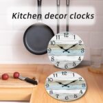 CHYLIN Wall Clock, Silent Non Ticking Battery Operated, Rustic Coastal Country C... - Image 3