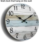 CHYLIN Wall Clock, Silent Non Ticking Battery Operated, Rustic Coastal Country C... - Image 5