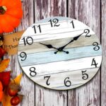 CHYLIN Wall Clock, Silent Non Ticking Battery Operated, Rustic Coastal Country C... - Image 6