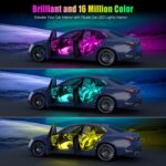 Yilaie Car LED Lights Interior, RGB Under Dash Lighting Multicolor with App Cont... - Image 5