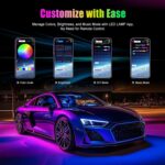 Yilaie Car LED Lights Interior, RGB Under Dash Lighting Multicolor with App Cont... - Image 6