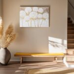 JolyWell White Hydrangea Flower Wall Art, hand-painted Large Canvas Wall Art for... - Image 3