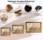 Vintage Gold Framed Family Wall Art, Elephant Family Love Painting Canvas Prints... - Image 5