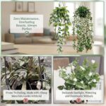 3 Pack Fake Plants with 6 Butterflies for Wall Home Room Office,Artificial Hangi... - Image 7