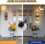Dusk to Dawn Outdoor Lighting,Porch Lights Outdoor IP65 Waterproof Exterior Ligh... - Image 5