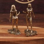 Brass Statues, Mini Brass Figurine Decorative,Runway Beauty Figurine,Exquisite M... - Image 4
