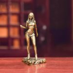 Brass Statues, Mini Brass Figurine Decorative,Runway Beauty Figurine,Exquisite M... - Image 5