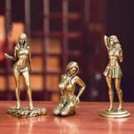 Brass Statues, Mini Brass Figurine Decorative,Runway Beauty Figurine,Exquisite M... - Image 6