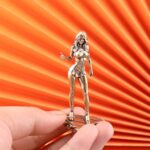 Brass Statues, Mini Brass Figurine Decorative,Runway Beauty Figurine,Exquisite M... - Image 7