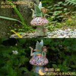 Suyorpe Fairy Outdoor Statue Solar Powered Resin Ornaments, Patio Lawn Yard Porc... - Image 4