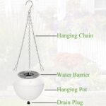 Foraineam 10 Pack Mini Hanging Planters Garden Self-Watering Flower Plant Pot Co... - Image 4
