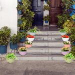 Foraineam 10 Pack Mini Hanging Planters Garden Self-Watering Flower Plant Pot Co... - Image 6