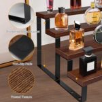 HomePekite Dark Brown Wood Cologne Organizer for Men,12 Inch Cologne Stand Water... - Image 6