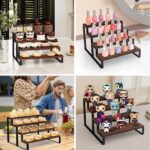 HomePekite Dark Brown Wood Cologne Organizer for Men,12 Inch Cologne Stand Water... - Image 8