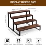HomePekite Dark Brown Wood Cologne Organizer for Men,12 Inch Cologne Stand Water... - Image 9