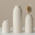 Ceramic Vase Set-3, Small Flower Vases for Decor, Modern Boho Farmhouse Style, D... - Image 3