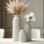Ceramic Vase Set-3, Small Flower Vases for Decor, Modern Boho Farmhouse Style, D... - Image 4