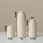 Ceramic Vase Set-3, Small Flower Vases for Decor, Modern Boho Farmhouse Style, D... - Image 5
