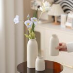 Ceramic Vase Set-3, Small Flower Vases for Decor, Modern Boho Farmhouse Style, D... - Image 6