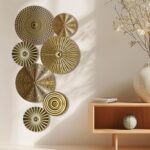 Fenghengyuda 7 Pcs Gold Metal Wall Decor Set, Modern Home Creative Irregular Cir... - Image 4