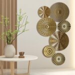 Fenghengyuda 7 Pcs Gold Metal Wall Decor Set, Modern Home Creative Irregular Cir... - Image 5