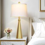 Rinweey 28" Modern Gold Touch Table Lamp for Living Room,Gold Bedside Lamps with... - Image 6