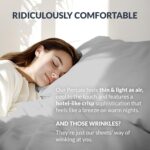 100% Egyptian Cotton Percale Sheets Queen Size - Genuine Luxurious 400 Thread Co... - Image 4