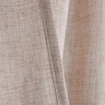 Neutral Tie Top Linen Cotton Blend Curtain Window Treatment for Living Room Drap... - Image 6