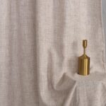Neutral Tie Top Linen Cotton Blend Curtain Window Treatment for Living Room Drap... - Image 7