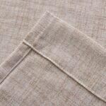 Neutral Tie Top Linen Cotton Blend Curtain Window Treatment for Living Room Drap... - Image 9