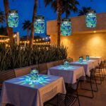 Mosaic Hanging Solar Lantern,Outdoor Garden Decor for Outside Patio Porch Deck B... - Image 4