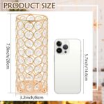 Elegant Crystal Column Vase/Pillar Candle Holder Set, Cylinder Flower Display Ta... - Image 3