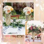 Elegant Crystal Column Vase/Pillar Candle Holder Set, Cylinder Flower Display Ta... - Image 4