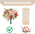 Elegant Crystal Column Vase/Pillar Candle Holder Set, Cylinder Flower Display Ta... - Image 8
