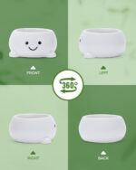 Smily Face Planter Pot Funny Toilet Plant Pots Cute Ceramic Flower Head Planters... - Image 3