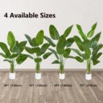 Artificial Bird of Paradise Plant 5FT Fake Palm Tree Feaux Plants in White Pot A... - Image 7