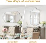 Chende Arch Large Mirror for Wall Decor with Clear Glass Frame, Beveled Edge, 24... - Image 7