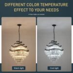 9-Tier 16 Lights Crystal Chandelier Luxury Light Fixtures 24" Black K9 Crystal P... - Image 8