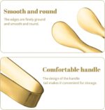 6 PCS Gold Sugar Tongs Set – 304 Stainless Steel Mini Tongs for Tea Parties, Des... - Image 5