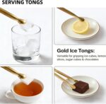 6 PCS Gold Sugar Tongs Set – 304 Stainless Steel Mini Tongs for Tea Parties, Des... - Image 7