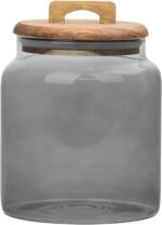 10 Strawberry Street Acacia Everyday Graduated Glass Canister, Set of 3, Black - Image 4