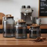10 Strawberry Street Acacia Everyday Graduated Glass Canister, Set of 3, Black - Image 5