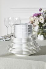 Lenox Dinnerware Set, Studio 1414 Scallop 16-Piece Set, Service For 4, Bone Chin... - Image 4