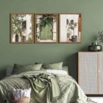 Wood Framed Vintage Italy Wall Art, Olive Green City Landscape Canvas Wall Decor... - Image 3