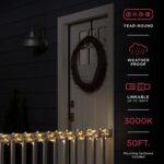 UltraPro LED Rope Lights, 50ft Premium Smoke Black Rope, Warm White Light 3000K,... - Image 3