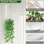 Artificial Hanging Plants with Boho Macrame Plant Hanger - Fake Ivy Vines in Pot... - Image 4