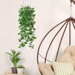 Artificial Hanging Plants with Boho Macrame Plant Hanger - Fake Ivy Vines in Pot... - Image 5