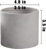 Ekirlin 3.5 inch Plant Pot Indoor, Grey Cement Flower Planters for Home Decor, M... - Image 6