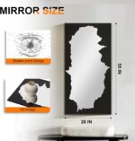 Full-Length Mirror Free Standing Leaning Mirror with Artistic Black Abstract Ove... - Image 8